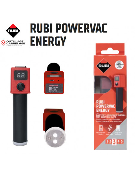 Piston à aspiration electrique pour ventouse POWERVAC ENERGY RUBI - 1