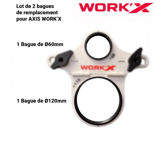Bagues de remplacement pour Gabarit  AXIS Ø60 et Ø110 WORK'X - 1