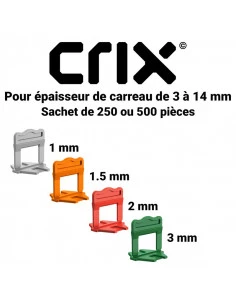 Croisillons autonivelants à cales CLIPS (3 à 14 mm) CRIX SOLIDOR - 1