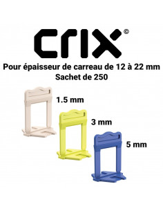 Croisillons autonivelants à cales CLIPS XL (12 à 22 mm) CRIX SOLIDOR - 1