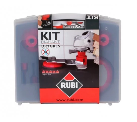 KIT 4 Trépans Drygres (Ø25 + 35 + 43 +68 mm + Guide de perçage) RUBI - 2