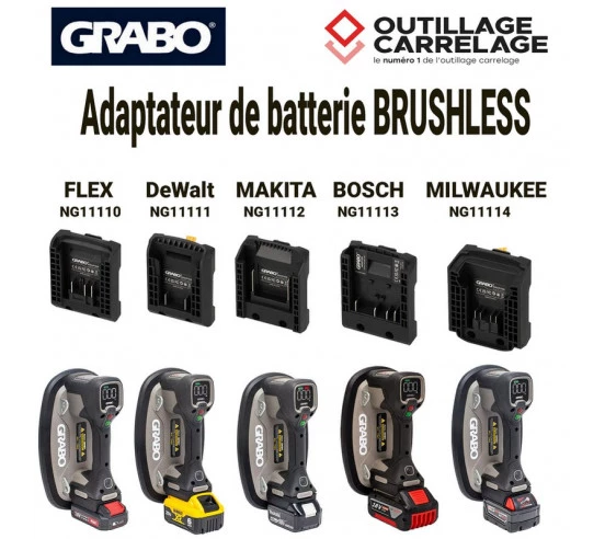 Adaptateur de batterie pour Ventouse PRO BRUSHLESS GRABO - 17