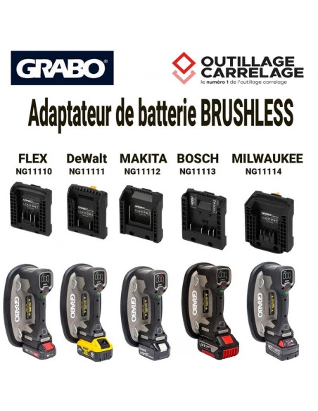 Adaptateur de batterie pour Ventouse PRO BRUSHLESS GRABO - 17