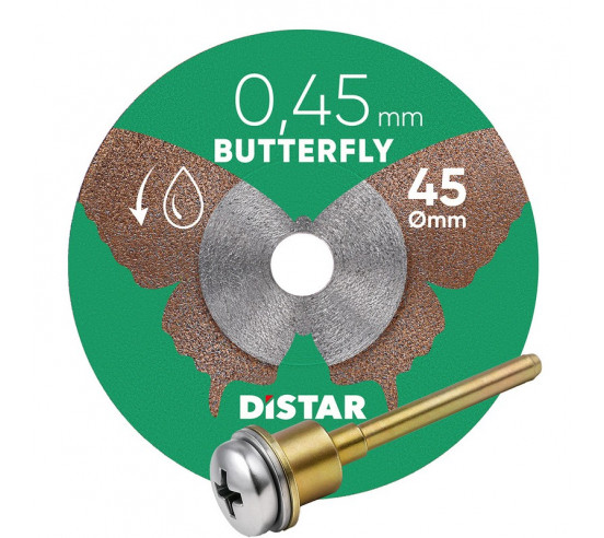 Disque diamant Ø45 mm avec mandrin Razor Precision Butterfly DISTAR - 1