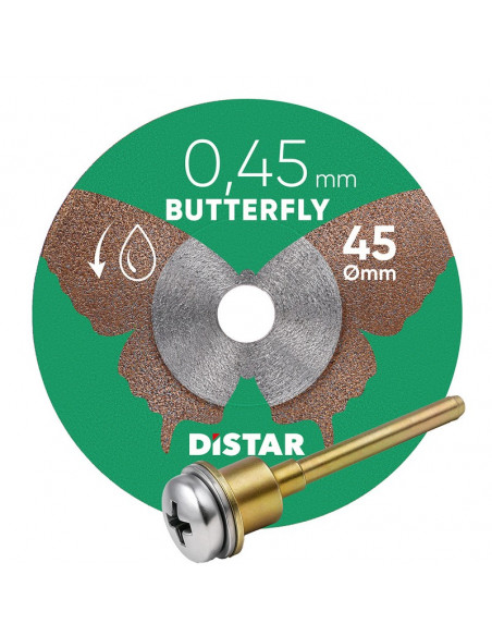 Disque diamant Ø45 mm avec mandrin Razor Precision Butterfly DISTAR - 1