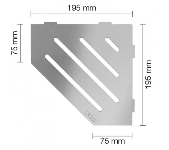 Tablette d'angle de douche SHELF-E-S2 19,5x19,5cm WAVE S2 SCHLUTER - 2