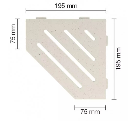 Tablette d'angle de douche SHELF-E-S2 19,5x19,5cm WAVE S2 SCHLUTER - 4