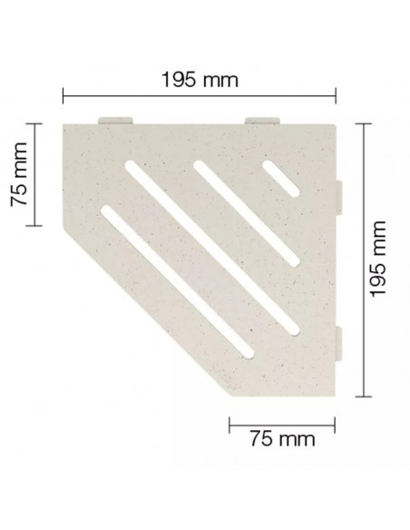 Tablette d'angle de douche SHELF-E-S2 19,5x19,5cm WAVE S2 SCHLUTER - 4