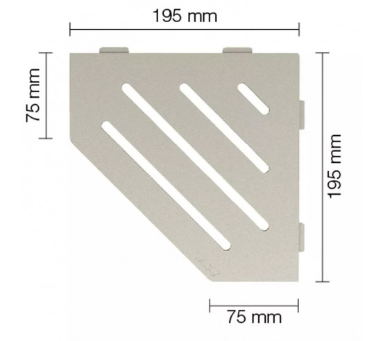 Tablette d'angle de douche SHELF-E-S2 19,5x19,5cm WAVE S2 SCHLUTER - 6