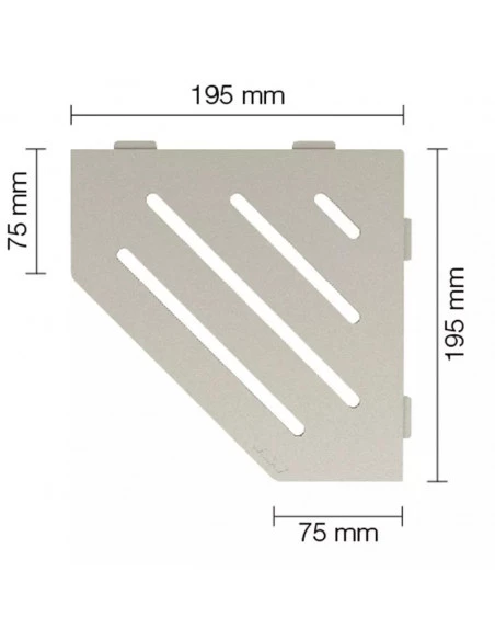 Tablette d'angle de douche SHELF-E-S2 19,5x19,5cm WAVE S2 SCHLUTER - 6