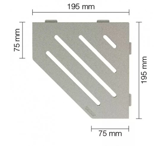 Tablette d'angle de douche SHELF-E-S2 19,5x19,5cm WAVE S2 SCHLUTER - 8