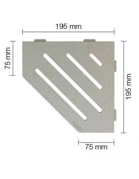 Tablette d'angle de douche SHELF-E-S2 19,5x19,5cm WAVE S2 SCHLUTER - 8
