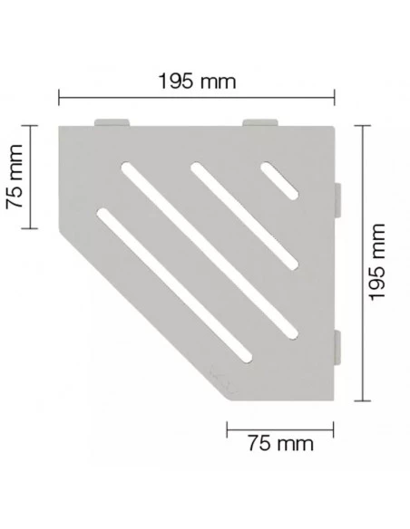 Tablette d'angle de douche SHELF-E-S2 19,5x19,5cm WAVE S2 SCHLUTER - 10