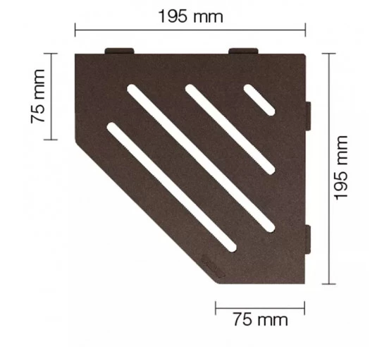 Tablette d'angle de douche SHELF-E-S2 19,5x19,5cm WAVE S2 SCHLUTER - 14