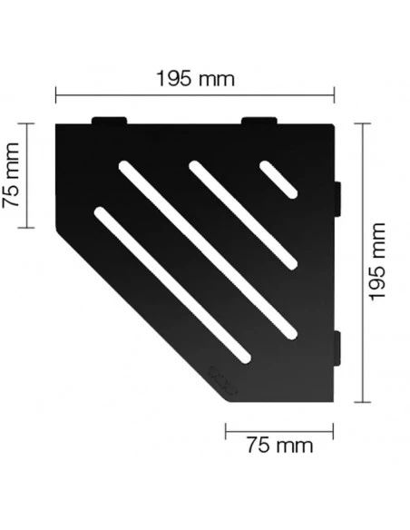 Tablette d'angle de douche SHELF-E-S2 19,5x19,5cm WAVE S2 SCHLUTER - 16