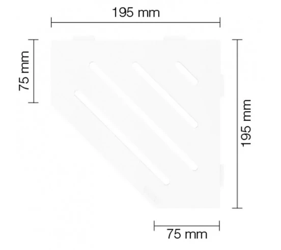 Tablette d'angle de douche SHELF-E-S2 19,5x19,5cm WAVE S2 SCHLUTER - 19