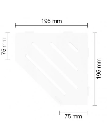 Tablette d'angle de douche SHELF-E-S2 19,5x19,5cm WAVE S2 SCHLUTER - 19
