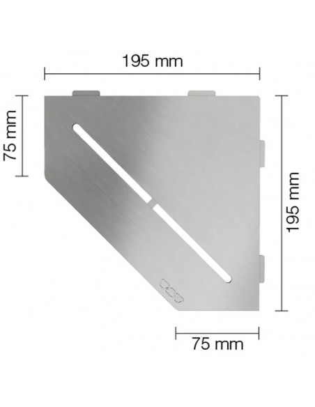 Tablette d'angle de douche SHELF-E-S2 19,5x19,5cm PURE D7 SCHLUTER - 1
