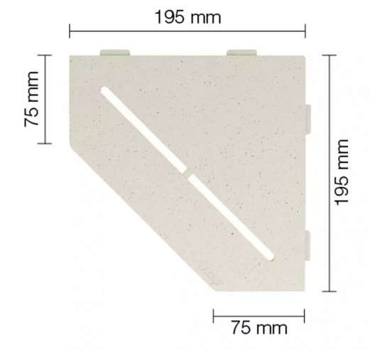 Tablette d'angle de douche SHELF-E-S2 19,5x19,5cm PURE D7 SCHLUTER - 4