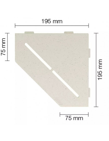 Tablette d'angle de douche SHELF-E-S2 19,5x19,5cm PURE D7 SCHLUTER - 4