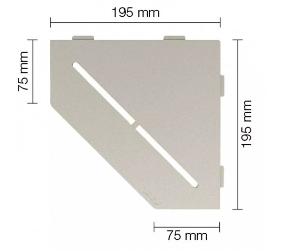 Tablette d'angle de douche SHELF-E-S2 19,5x19,5cm PURE D7 SCHLUTER - 6