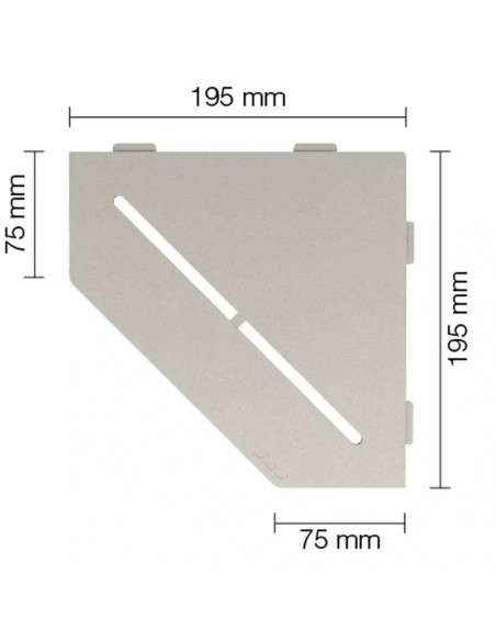 Tablette d'angle de douche SHELF-E-S2 19,5x19,5cm PURE D7 SCHLUTER - 6