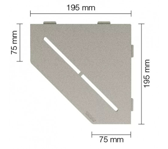 Tablette d'angle de douche SHELF-E-S2 19,5x19,5cm PURE D7 SCHLUTER - 8