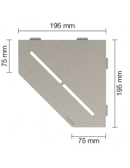 Tablette d'angle de douche SHELF-E-S2 19,5x19,5cm PURE D7 SCHLUTER - 8