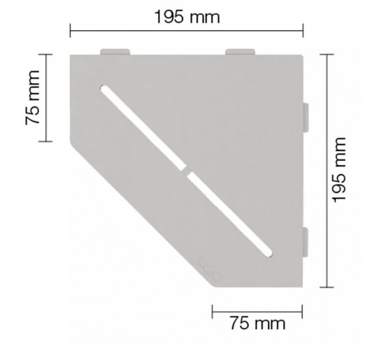Tablette d'angle de douche SHELF-E-S2 19,5x19,5cm PURE D7 SCHLUTER - 10