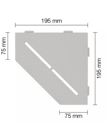 Tablette d'angle de douche SHELF-E-S2 19,5x19,5cm PURE D7 SCHLUTER - 10