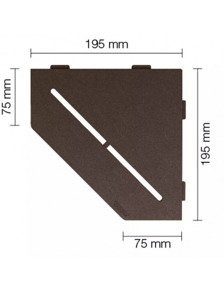 Tablette d'angle de douche SHELF-E-S2 19,5x19,5cm PURE D7 SCHLUTER - 14