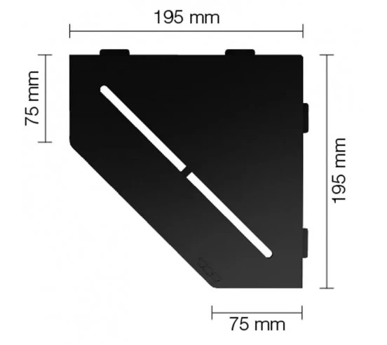 Tablette d'angle de douche SHELF-E-S2 19,5x19,5cm PURE D7 SCHLUTER - 16