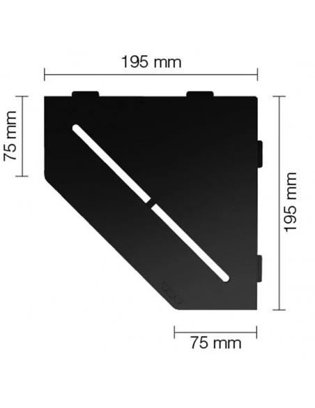 Tablette d'angle de douche SHELF-E-S2 19,5x19,5cm PURE D7 SCHLUTER - 16