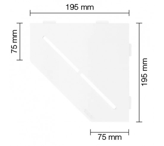Tablette d'angle de douche SHELF-E-S2 19,5x19,5cm PURE D7 SCHLUTER - 18
