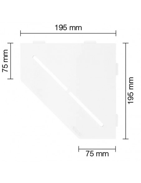 Tablette d'angle de douche SHELF-E-S2 19,5x19,5cm PURE D7 SCHLUTER - 18