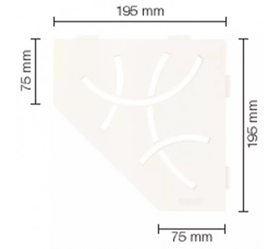 Tablette d'angle de douche SHELF-E-S2 19,5x19,5cm CURVE D6 SCHLUTER - 26