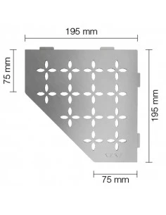 Tablette d'angle de douche SHELF-E-S2 19,5x19,5cm FLORAL D5 SCHLUTER - 1 2