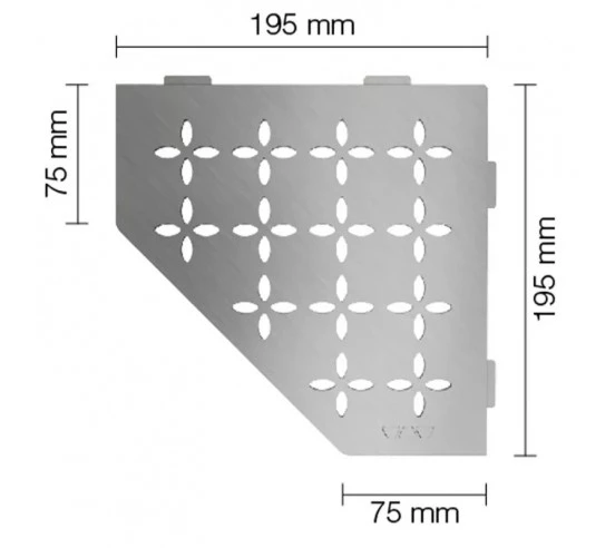 Tablette d'angle de douche SHELF-E-S2 19,5x19,5cm FLORAL D5 SCHLUTER - 2