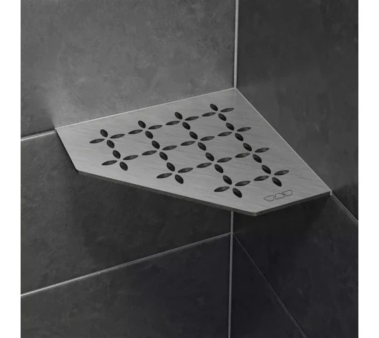 Tablette d'angle de douche SHELF-E-S2 19,5x19,5cm FLORAL D5 SCHLUTER - 3