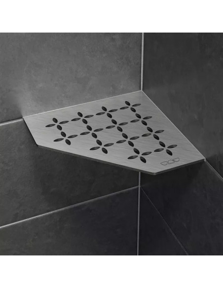 Tablette d'angle de douche SHELF-E-S2 19,5x19,5cm FLORAL D5 SCHLUTER - 3