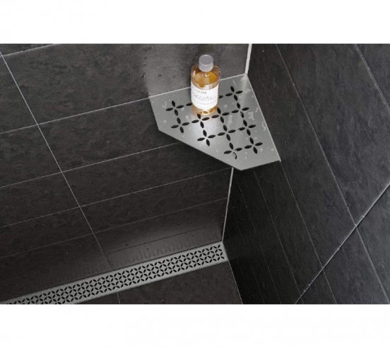 Tablette d'angle de douche SHELF-E-S2 19,5x19,5cm FLORAL D5 SCHLUTER - 4
