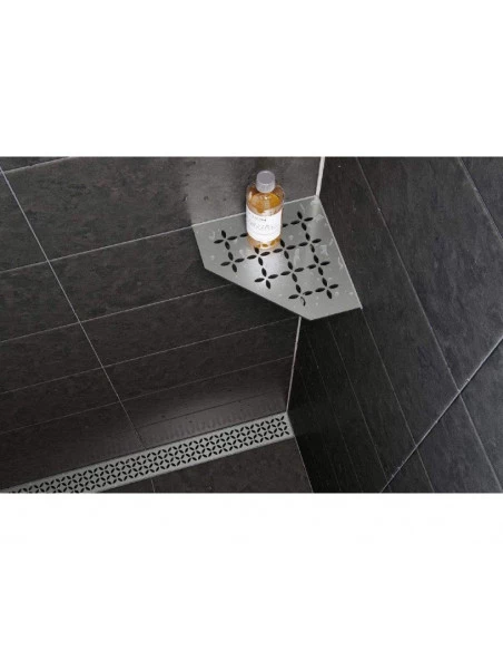 Tablette d'angle de douche SHELF-E-S2 19,5x19,5cm FLORAL D5 SCHLUTER - 4