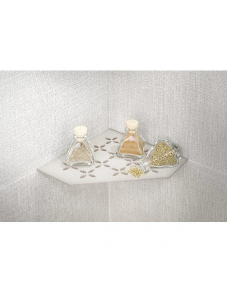 Tablette d'angle de douche SHELF-E-S2 19,5x19,5cm FLORAL D5 SCHLUTER - 8