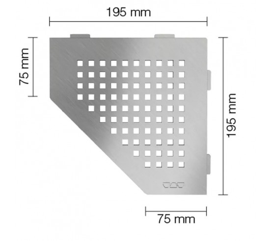 Tablette d'angle de douche SHELF-E-S2 19,5x19,5cm SQUARE D3 SCHLUTER - 1