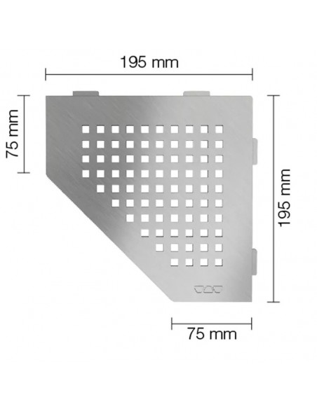 Tablette d'angle de douche SHELF-E-S2 19,5x19,5cm SQUARE D3 SCHLUTER - 1