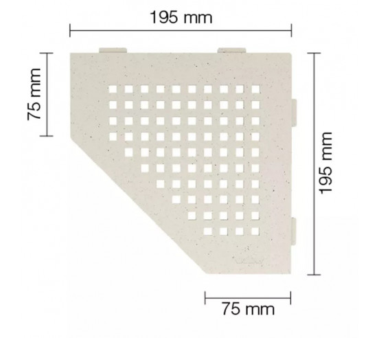 Tablette d'angle de douche SHELF-E-S2 19,5x19,5cm SQUARE D3 SCHLUTER - 5