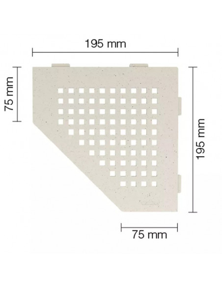 Tablette d'angle de douche SHELF-E-S2 19,5x19,5cm SQUARE D3 SCHLUTER - 5