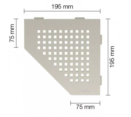 Tablette d'angle de douche SHELF-E-S2 19,5x19,5cm SQUARE D3 SCHLUTER - 8