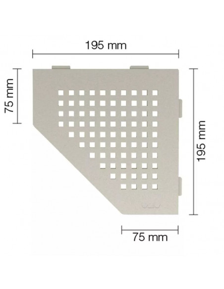 Tablette d'angle de douche SHELF-E-S2 19,5x19,5cm SQUARE D3 SCHLUTER - 8