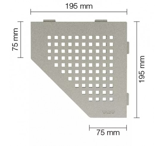 Tablette d'angle de douche SHELF-E-S2 19,5x19,5cm SQUARE D3 SCHLUTER - 11